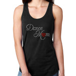 Womens T-Shirt Bling Black Fitted Tee Dance Mom Heart Love