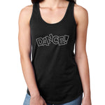 Womens T-Shirt Rhinestone Bling Black Fitted Tee Dance Fashion White Crystal