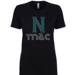 Ladies Black Crew Neck Next Level "NMAC CHEER"
